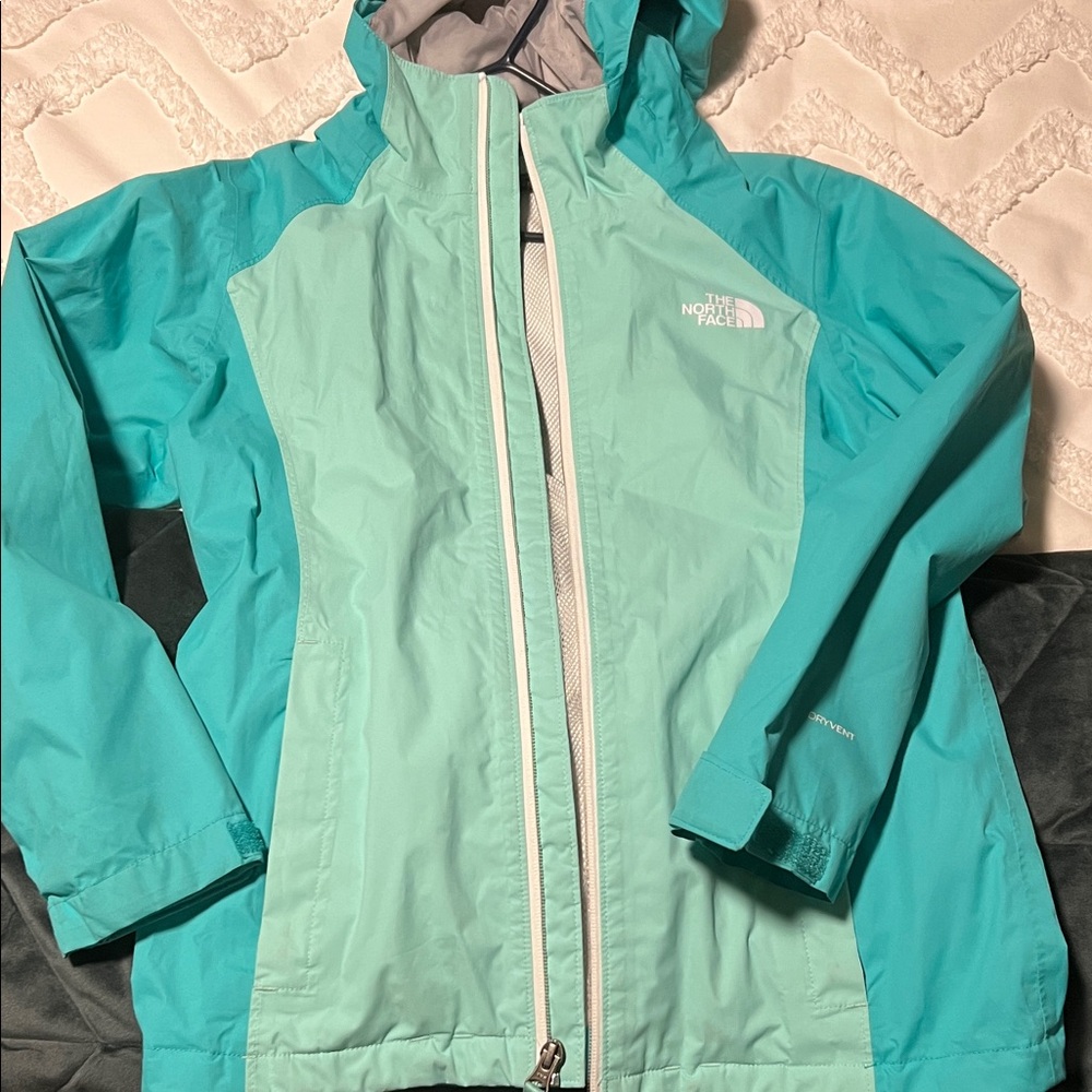 The North Face Aqua and Light Green Jacket bin 1
